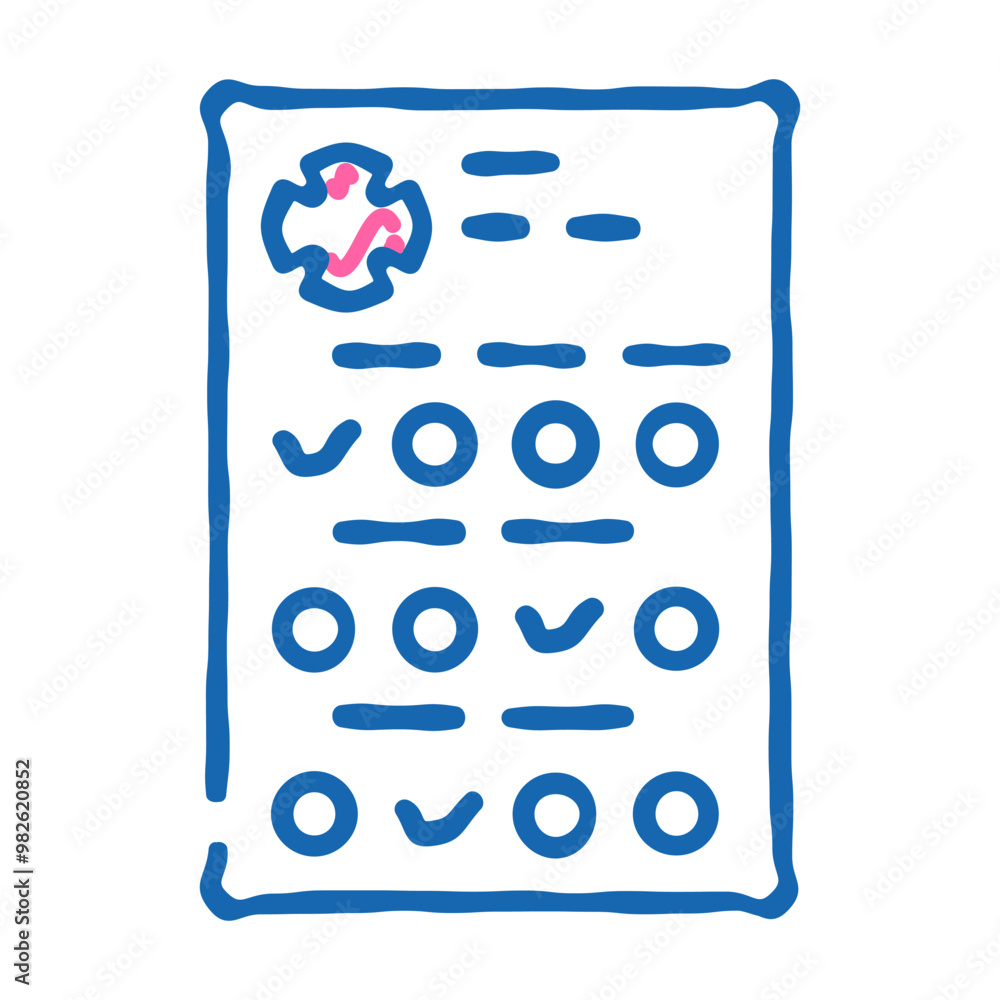 medical questionnaire doodle icon sketch vector. medical questionnaire sign. isolated symbol illustration medical questionnaire doodle icon sketch vector. medical questionnaire sign. isolated symbol illustration