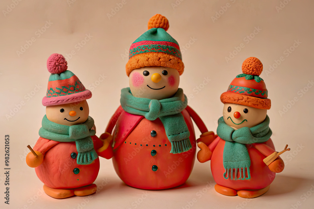 snowman and christmas decorations snowman and christmas decorations