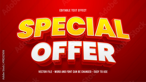 Special offer text effect, big sale editable text style effect