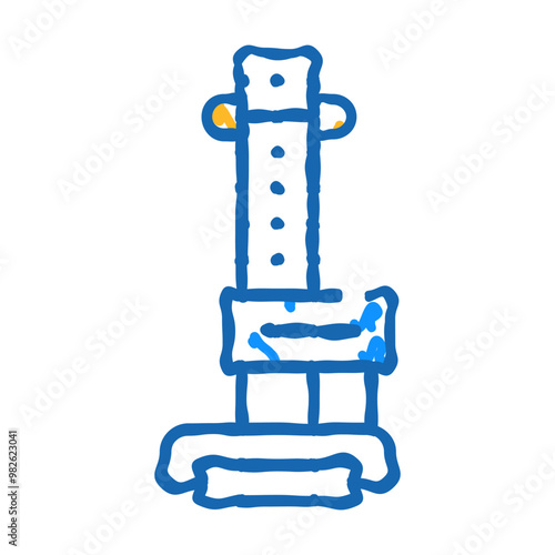 anthropometry tool doodle icon sketch vector. anthropometry tool sign. isolated symbol illustration