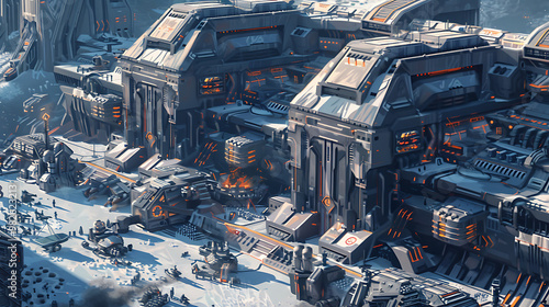 Fototapeta Naklejka Na Ścianę i Meble -  steampunk future building