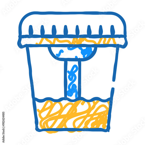 urine analysis doodle icon sketch vector. urine analysis sign. isolated symbol illustration