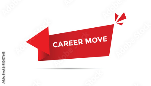 Career move button web banner templates. Vector Illustration 