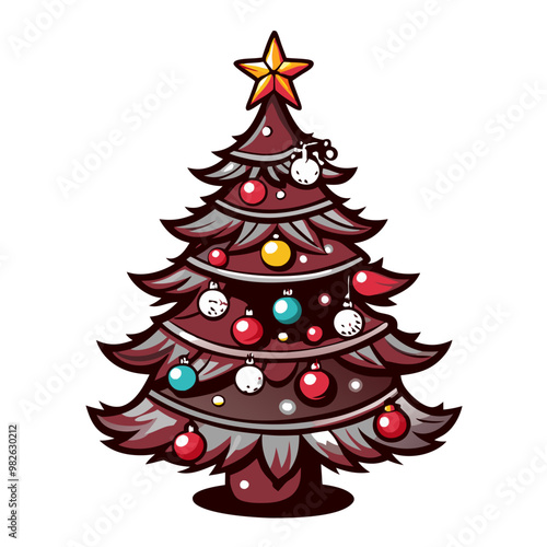 Christmas tree vector