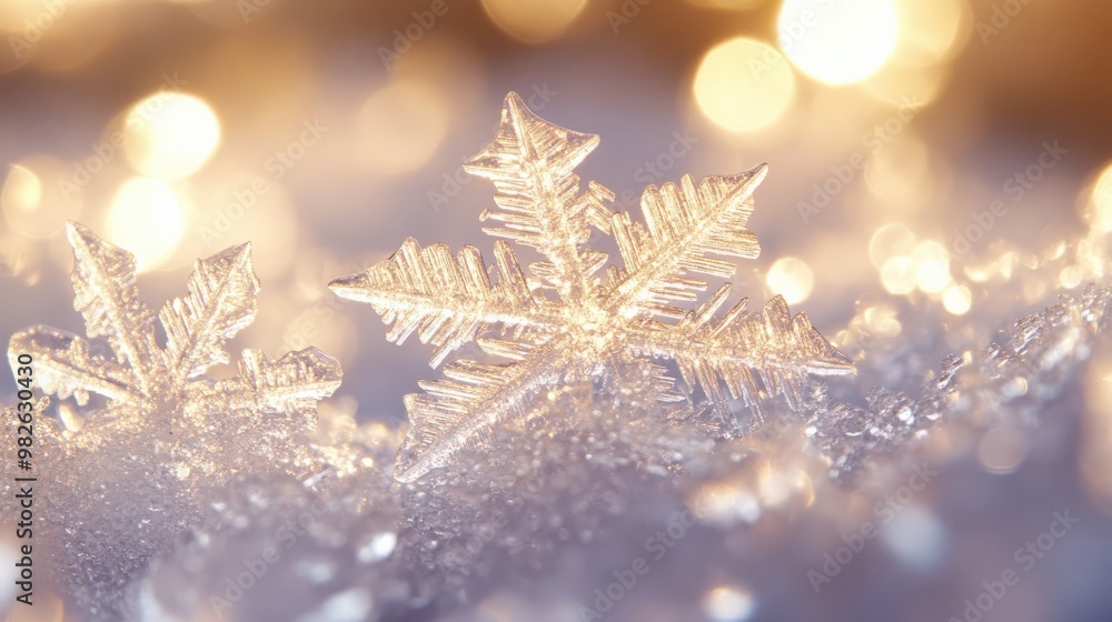 Detailed Close-Up of Sparkling Ice Crystals in Perfect Illumination Detailed Close-Up of Sparkling Ice Crystals in Perfect Illumination