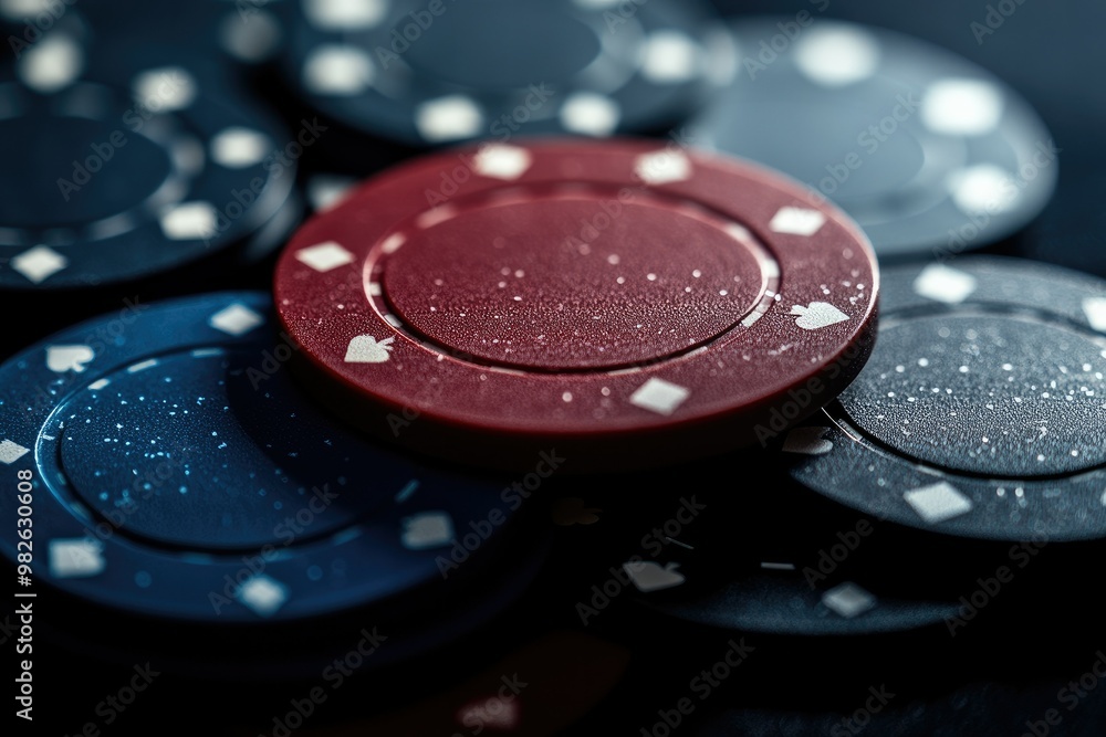 Close-Up of Casino Chips Close-Up of Casino Chips