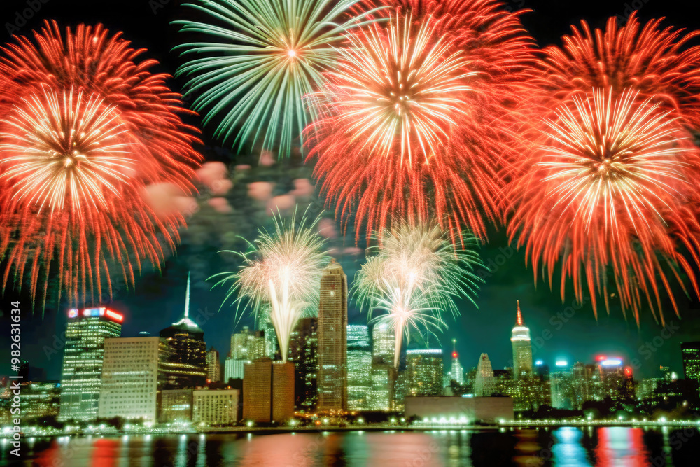 fireworks over the city fireworks over the city