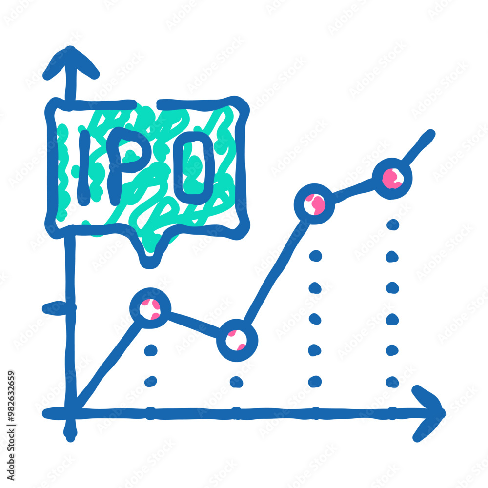 ipo initial public offering infographic doodle icon sketch vector. ipo initial public offering infographic sign. isolated symbol illustration ipo initial public offering infographic doodle icon sketch vector. ipo initial public offering infographic sign. isolated symbol illustration