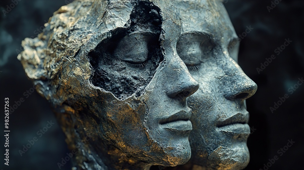 Abstract Bronze Sculpture: A Study in Human Fragility Abstract Bronze Sculpture: A Study in Human Fragility