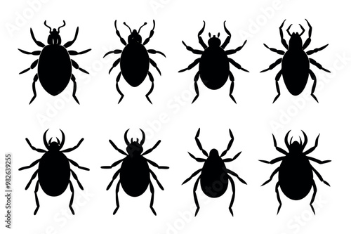 A set of Tick silhouette