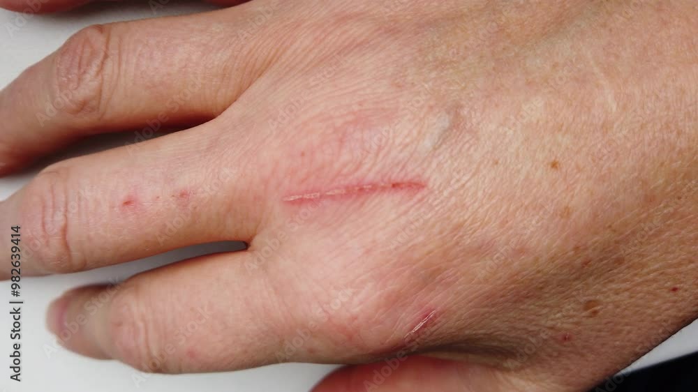 Hand scratched by a kitten. The dangers of cat scratch disease. Selective Focus Hand scratched by a kitten. The dangers of cat scratch disease. Selective Focus