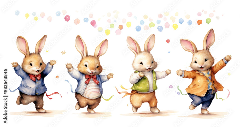 Fototapeta premium PNG Bunnys figurine representation celebration.