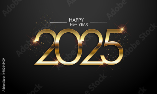2025 Happy New Year Greeting Card