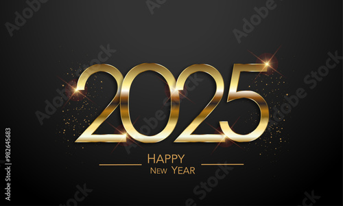 2025 Happy New Year Greeting Card