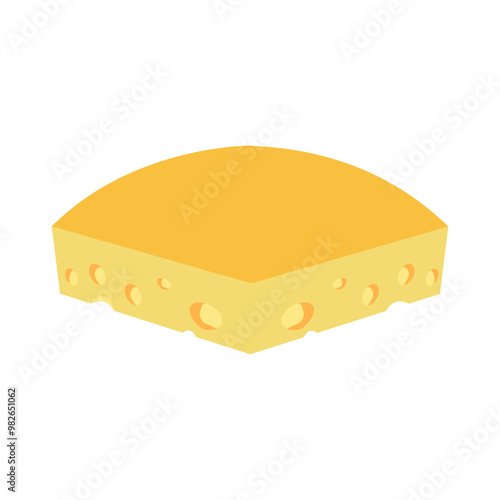 Simple Cheese Illustration