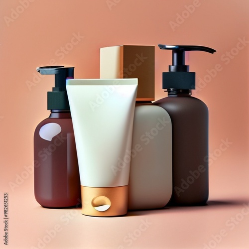 Package: Bottles for various types of cream or soap