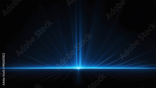 Blue blue spectrum lights tech black party club neon lights abstract wave technology background, black background. wide banner, poster, website, video editing, background. ai