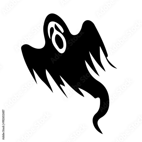 silhouette of a spooky ghost