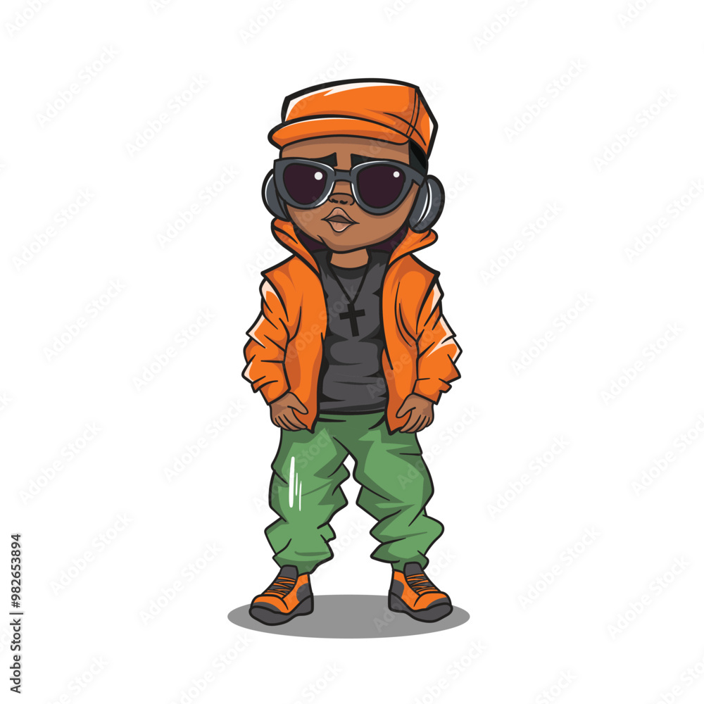 vector of people wearing gangster style clothes, with a cool style vector of people wearing gangster style clothes, with a cool style