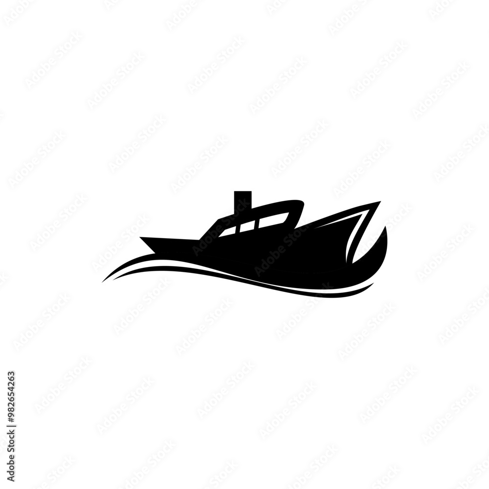 Black ship icon Black ship logo. Vector illustration of a black ship, on a white background. Black ship icon Black ship logo. Vector illustration of a black ship, on a white background.