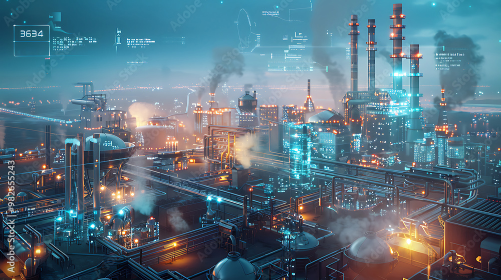 Fototapeta premium steampunk city