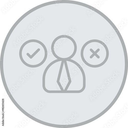 Decision Making Vector Icon Design