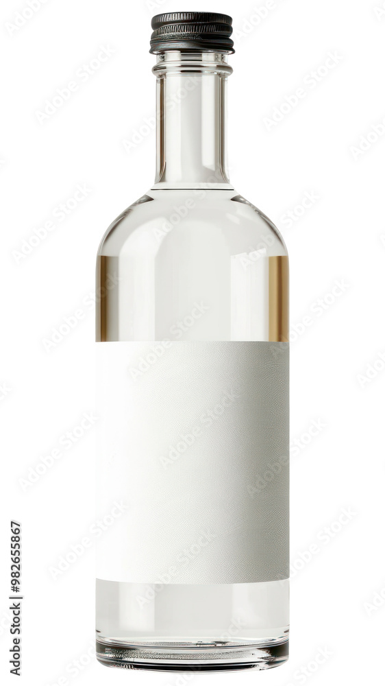 PNG Minimalist clear glass bottle PNG Minimalist clear glass bottle