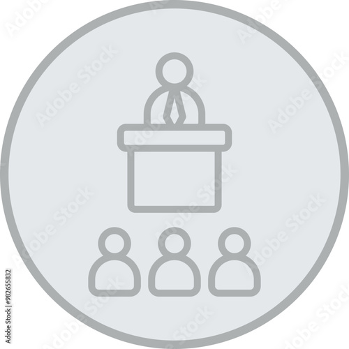 Conference Vector Icon Design