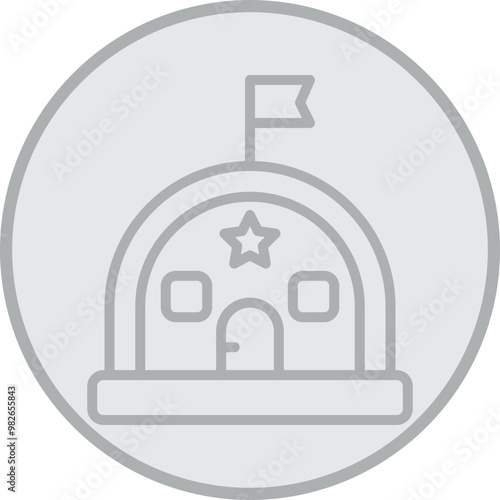 Military Base Vector Icon Design