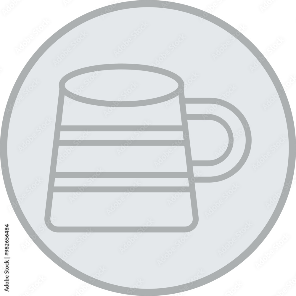Wooden Mug Vector Icon Design Wooden Mug Vector Icon Design