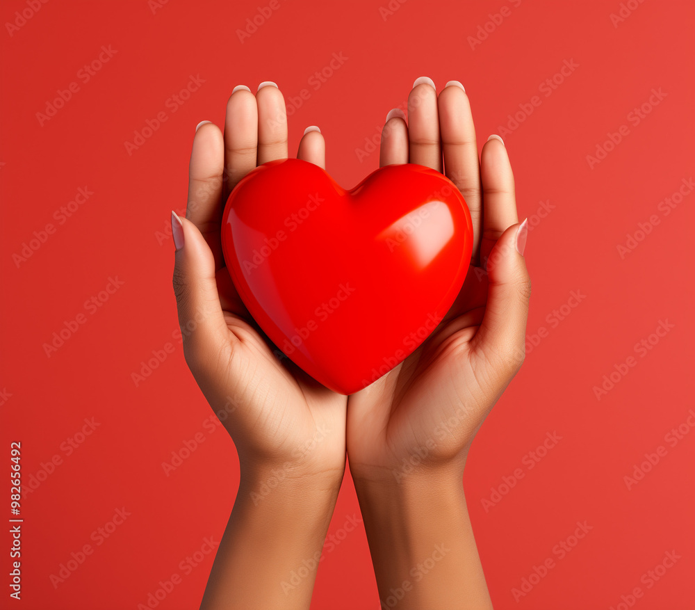Hands holding a red heart, Asymmetrical off-center frame, Princesscore design with soft elegance, Duckcore humor with playful undertones Hands holding a red heart, Asymmetrical off-center frame, Princesscore design with soft elegance, Duckcore humor with playful undertones