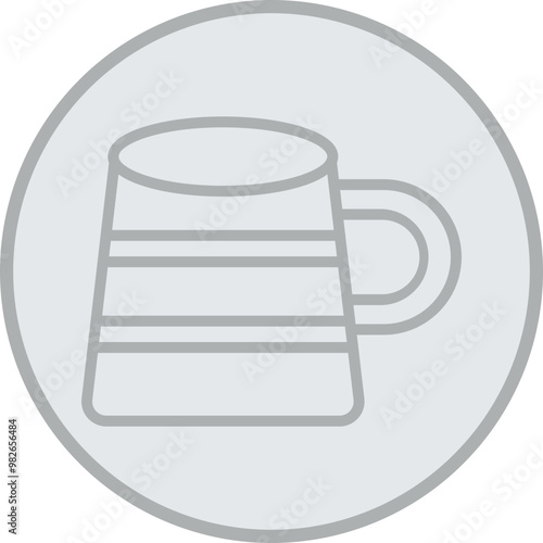 Wooden Mug Vector Icon Design