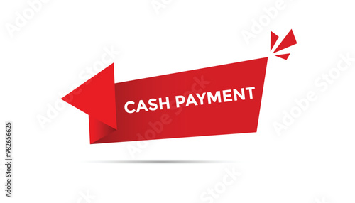 Cash payment button web banner templates. Vector Illustration 