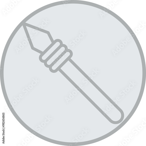 Javelin Spear Vector Icon Design