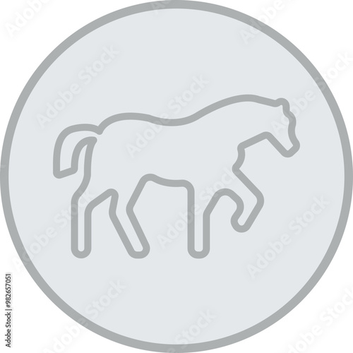 Horse Vector Icon Design photo