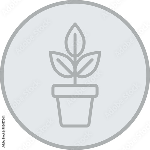 Indoor Plants Vector Icon Design