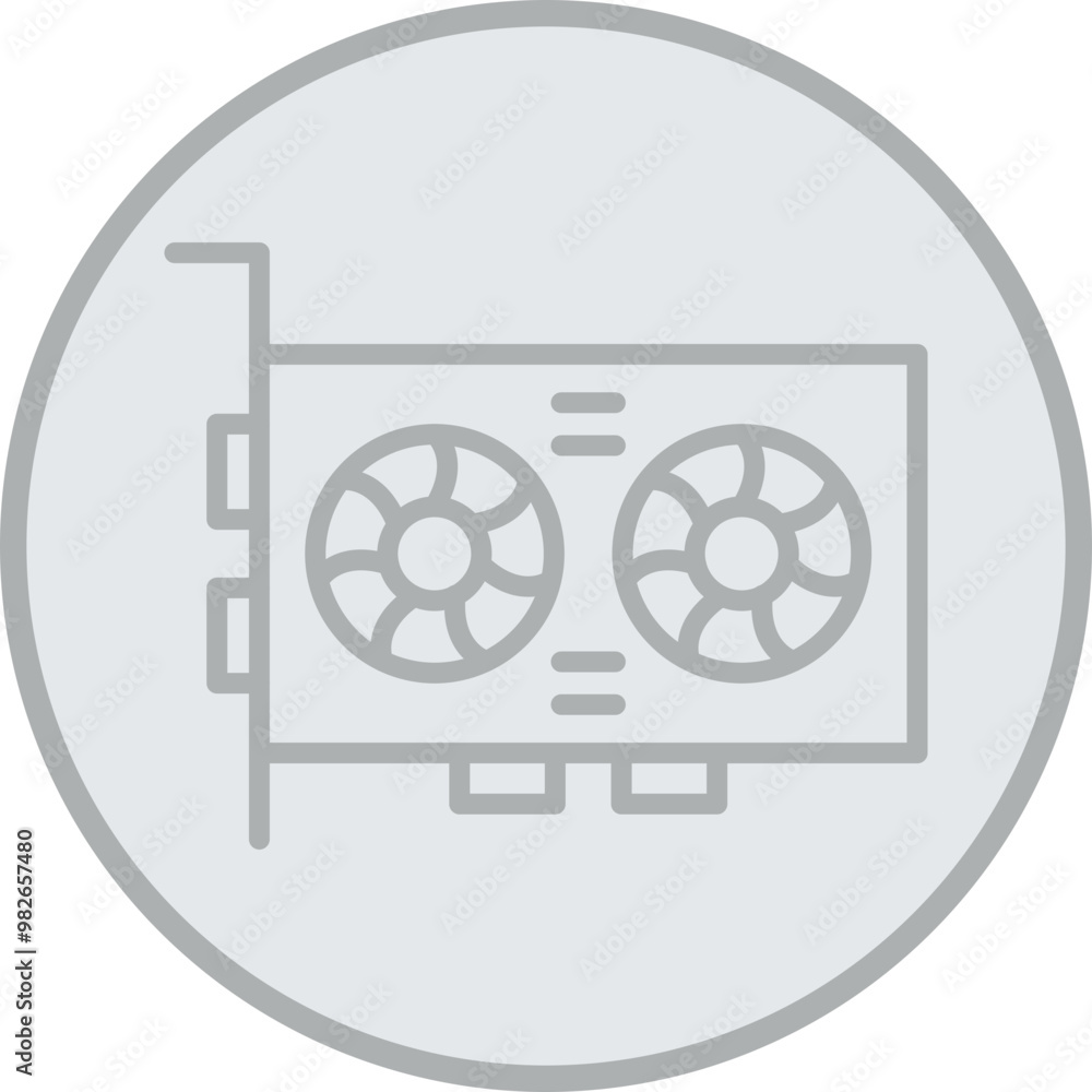 Video Card Vector Icon Design Video Card Vector Icon Design