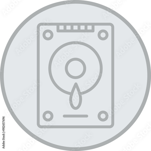Hard Drive Vector Icon Design