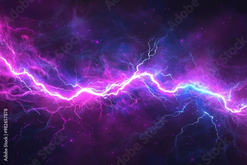 Purple and blue lightning strikes. Perfect for adding a dramatic, electric touch to your design.