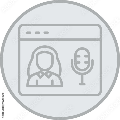 Webcast Vector Icon Design