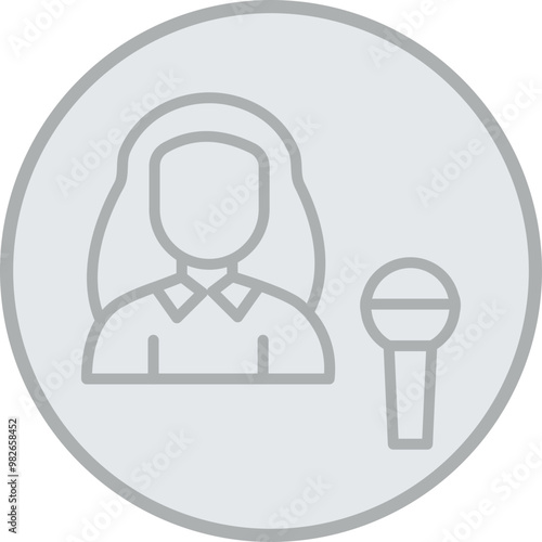 Presenter Vector Icon Design