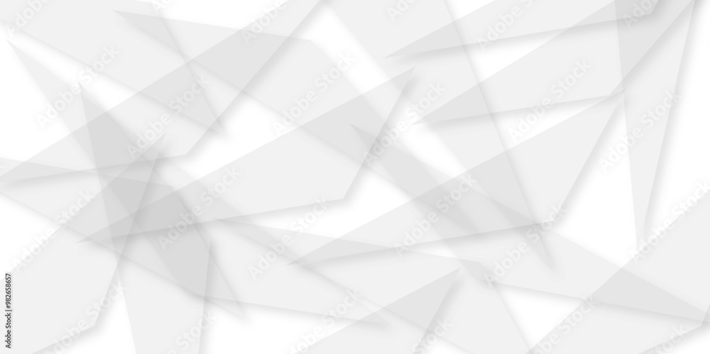 Abstract background with liens and triangles shape on white background. White and grey geometric overlapping rectangle pattern Geometric background soft shadows as patten ..gray polygon textured . Abstract background with liens and triangles shape on white background. White and grey geometric overlapping rectangle pattern Geometric background soft shadows as patten ..gray polygon textured .