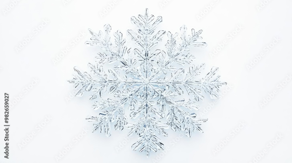 A detailed, intricate snowflake displayed against a pure white background, showcasing its unique and delicate shapes. A detailed, intricate snowflake displayed against a pure white background, showcasing its unique and delicate shapes.
