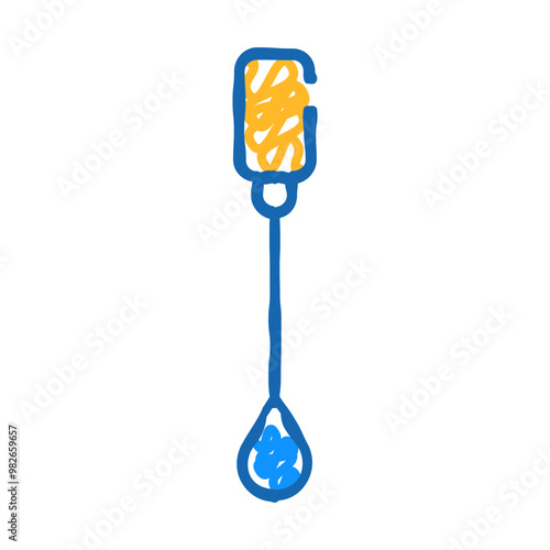 pap smear tool doodle icon sketch vector. pap smear tool sign. isolated symbol illustration