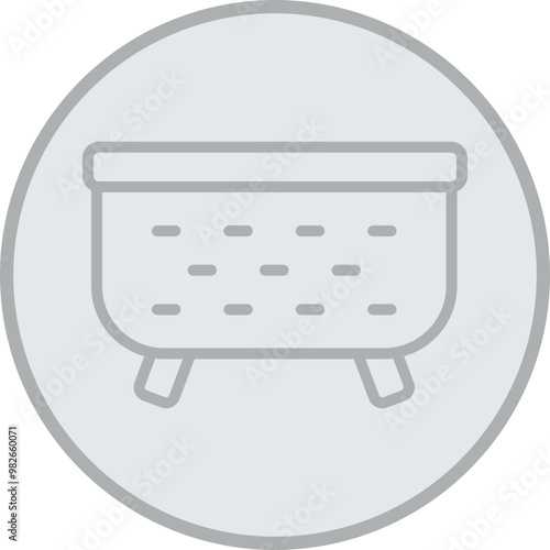 Tub Vector Icon Design