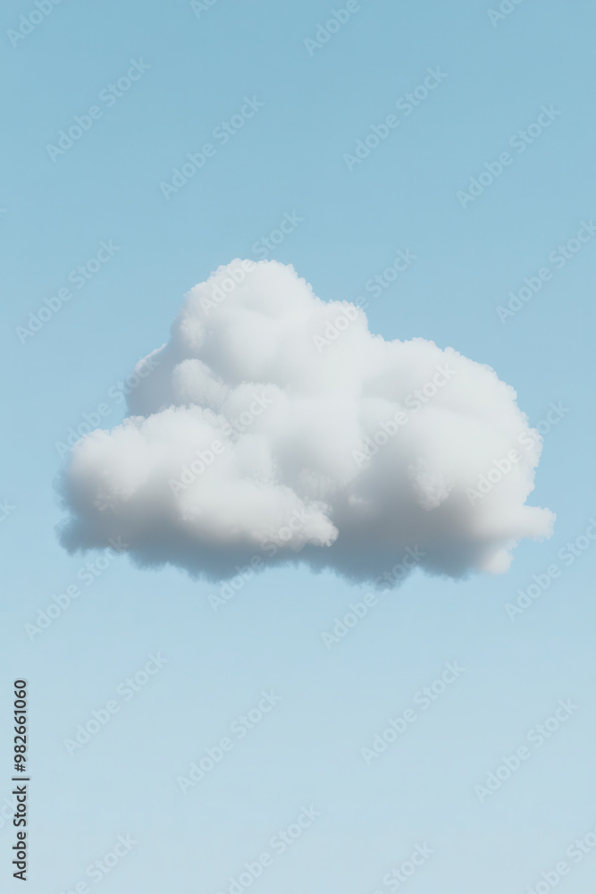 Fluffy white cloud against a clear blue sky, capturing the simplicity and beauty of nature in a peaceful, serene scene. Fluffy white cloud against a clear blue sky, capturing the simplicity and beauty of nature in a peaceful, serene scene.