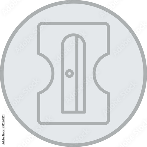 Pencil Sharpener Vector Icon Design