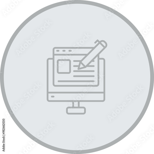 Blogging Vector Icon Design