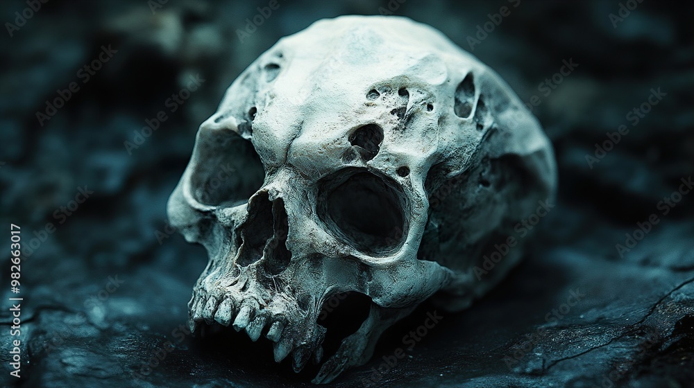 Human Skull: A Dark and Haunting Still Life Human Skull: A Dark and Haunting Still Life