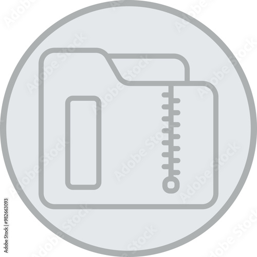 Compressed Folder Vector Icon Design